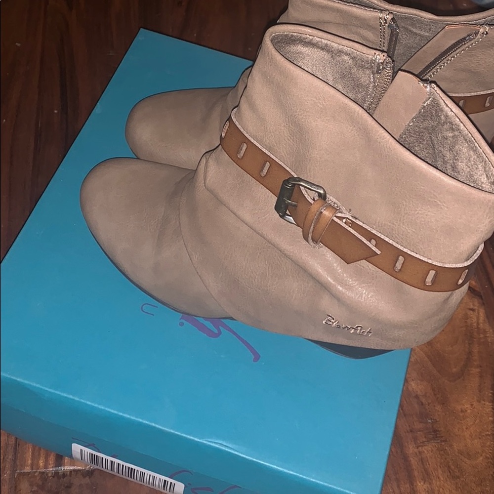 Blowfish booties. Worn 1 time to a wedding.